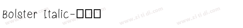 Bolster Italic字体转换